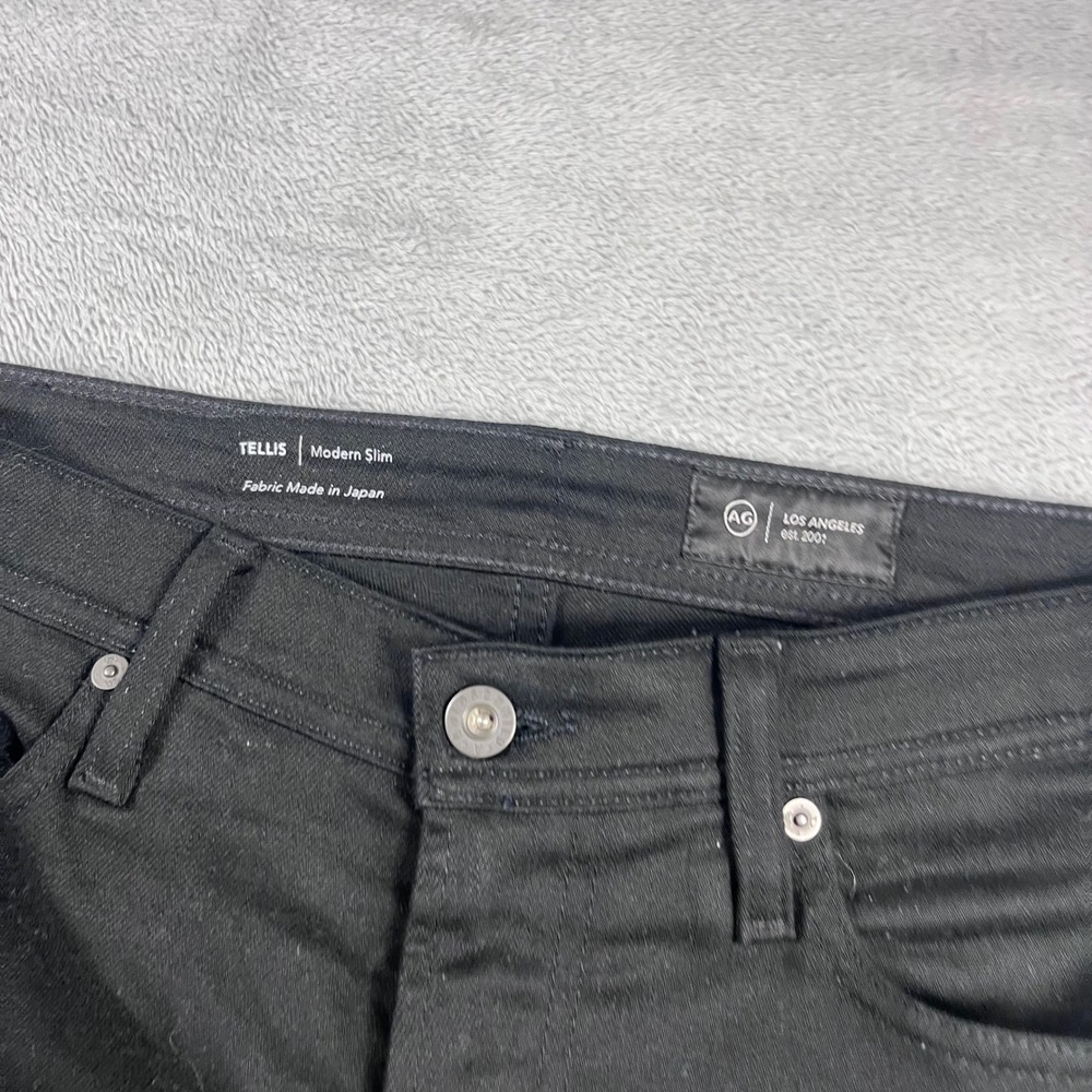 AG Adriano Goldschmied Tellis Modern Slim Black Jeans 30x30 1783DBBFPATM - Picture 3 of 12